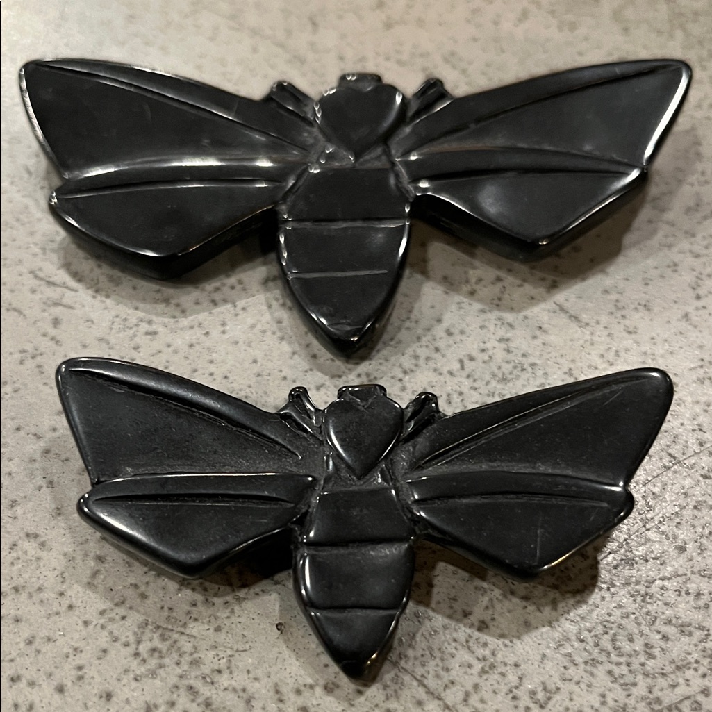Vintage Art Deco Bakelite Moth Dress Brooch 1930s1940s Pair Rena Lance